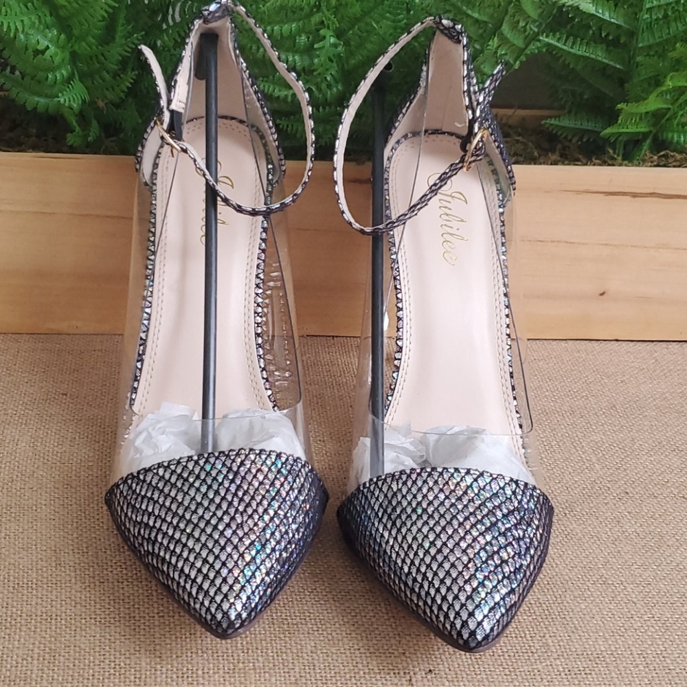 Jubilee Holographic Snake print heel